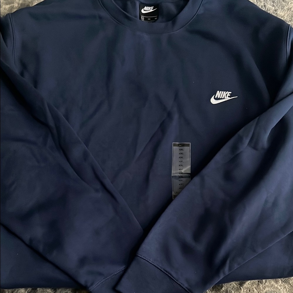 Nike Blue Crewneck Sweater Modern Athletic Style